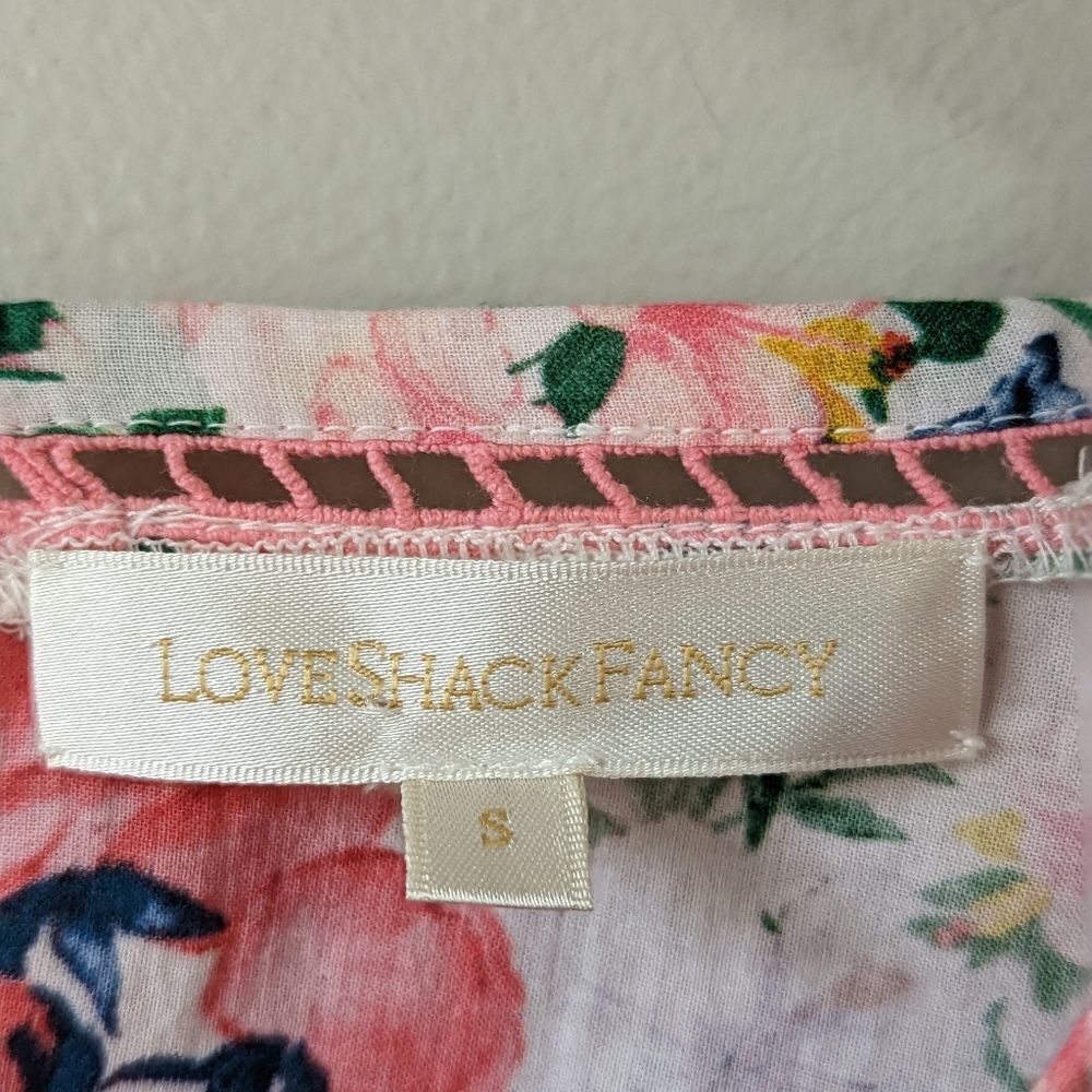 LoveShackFancy Novalie Crochet‎ Embroidered Eyelet Cotton Floral Dress sz… - Picture 12 of 16